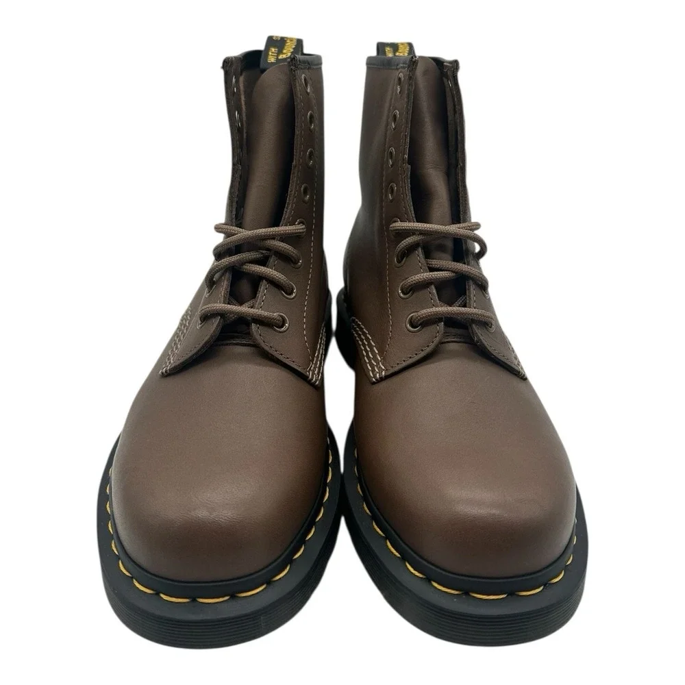 Dr Martens Boots Size Mens 8 Womens 9 Brown‎ Leather Combat Lace Up Doc 32025
